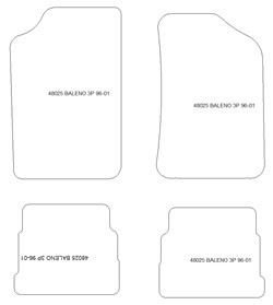 Tappetini per Suzuki Baleno 3 porte 1996-2001 MTM Plus