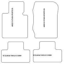 Tappetini per Suzuki Grand Vitara II 3 porte 2005-2015