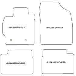 Tappetini per Toyota Auris 03.2010-12.2012