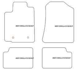 Tappetini per Toyota Corolla (E12) 01.2000-12.2006