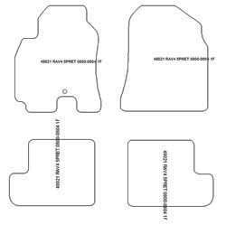 Tappetini per Toyota RAV4 II (XA20) (fendinebbia rettangolari) 5 porte 2000-01.2006 MTM Plus