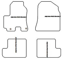 Tappetini per Toyota RAV4 II (XA20) (fendinebbia tondi) 5 porte 2000-01.2006 MTM Plus
