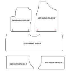 Tappetini per Volkswagen Sharan I 1995-08.2010