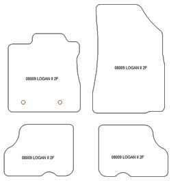 Tappetini per Dacia Logan II 2013-12.2020