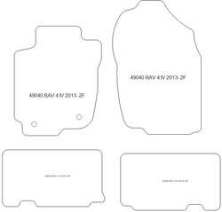 Tappetini per Toyota RAV4 IV 03.2013-2016