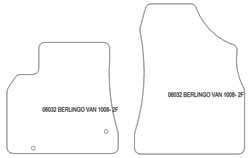 Tappetini per Citroen Berlingo van 2008-11.2018