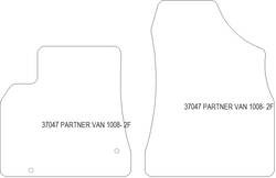 Tappetini per Peugeot Partner II van (anche Electric) 2008-09.2018 MTM Plus