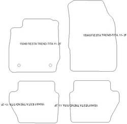 Tappetini per Ford Fiesta VI 2011-06.2017