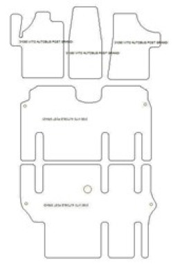 Tappetini per Mercedes Vito autobus 08.2003-2014
