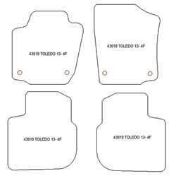 Tappetini per Seat Toledo IV 10.2012-2019 MTM Plus