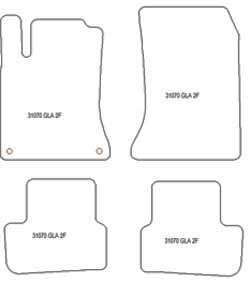 Tappetini per Mercedes GLA I (X156) 03.2014-11.2019