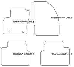 Tappetini per Ford Kuga I 05.2008-07.2011 MTM Plus