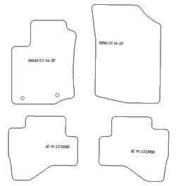 Tappetini per Citroen C1 07.2014-11.2021