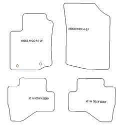 Tappetini per Toyota Aygo II 07.2014-11.2021 MTM Plus