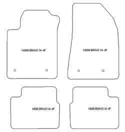 Tappetini per Fiat Bravo II (198) 2010-2014