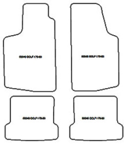 Tappetini per Volkswagen Golf 1 1979-1983