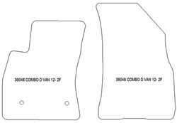 Tappetini per Opel Combo D van 01.2012-12.2017