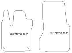 Tappetini per Smart Fortwo III (anche EQ) 2014-