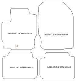 Tappetini per Mitsubishi Colt 3 porte 2004-2008 MTM Plus