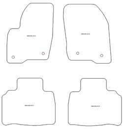 Tappetini per Ford Edge 05.2016-02.2021 MTM Plus