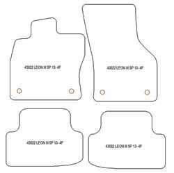 Tappetini per Seat Leon III (5F) 5 porte 10.2012-08.2020