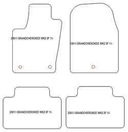 Tappetini per Jeep Grand Cherokee IV (WK2) 10.2010-2023