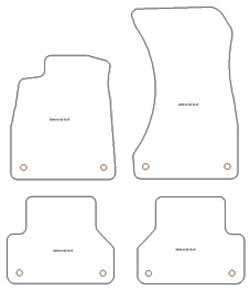 Tappetini per Audi A5 (F5A) Sportback 10.2016-02.2020 MTM Plus