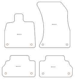 Tappetini per Audi Q5 II (FY) (anche Plug-in Hybrid e TFSI) 01.2017-