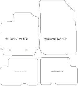 Tappetini per Dacia Duster I 2WD/4WD 2014-2017