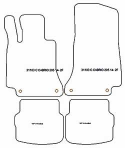 Tappetini per Mercedes Classe C (A205) Cabrio 2016- MTM Plus