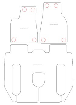 Tappetini per Tesla Model X 6 posti (with central console) 2016- MTM Plus