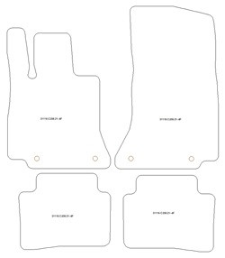 Tappetini auto per Mercedes GLE (V167) (anche Plug-in Hybrid) 03.2019-