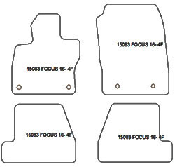 Tappetini auto per Ford Focus III 2015-07.2018