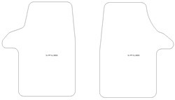 Tappetini auto per Volkswagen T6 Transporter van 2015-