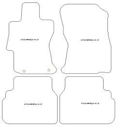 Tappetini auto per Subaru Impreza 2018-