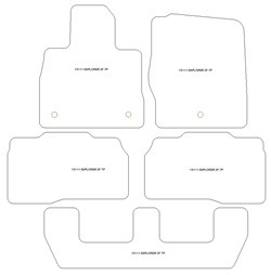 Tappetini auto per Ford Explorer 7 posti Plug-in Hybrid 2020-