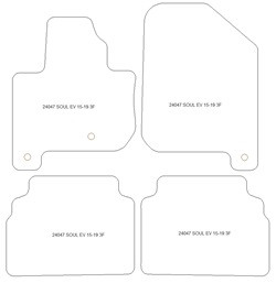 Tappetini auto per Kia Soul EV Electric 2015-2019