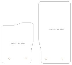 Tappetini per Jaguar F-Type Spider 2014-04.2020 MTM Plus