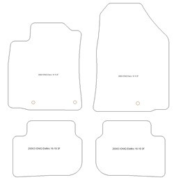 Tappetini per Hyundai Ioniq Electric 2016-2019 plus