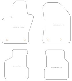 Tappetini per Jeep Compass 4xe Plug-in Hybrid 2020- plus