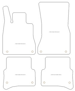 Tappetini per Mercedes Classe S (W223) Short 12.2020- plus