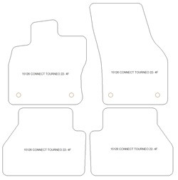 Tappetini per Ford Connect Tourneo 05.2022-