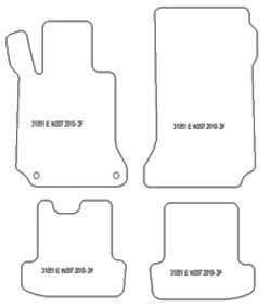 Tappetini per Mercedes Classe E (A207) Cabrio 2010-09.2017 MTM Plus