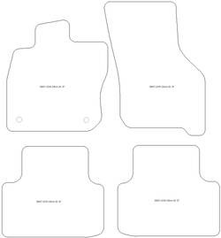 Tappetini per Cupra Leon (fixing distance 335 mm) 5 porte / Sportstourer 2020-