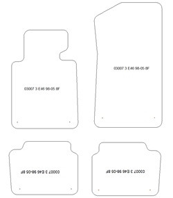 Tappetini auto per BMW Serie 3 (E46) Berlina 1998-08.2005