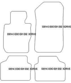 Tappetini auto per BMW Serie 3 (E91) Touring X-Drive 09.2005-11.2012