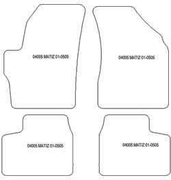 Tappetini per Chevrolet Matiz 2001-2005 MTM Top