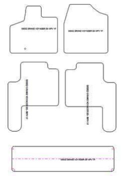 Tappetini auto per Chrysler Grand Voyager V 2008-2017