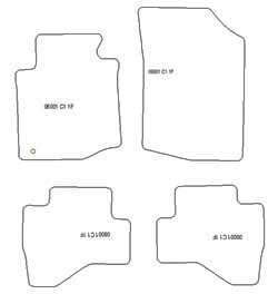 Tappetini auto per Citroen C1 2005-06.2014