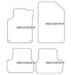 Tappetini auto per Citroen C3 II 2009-2016